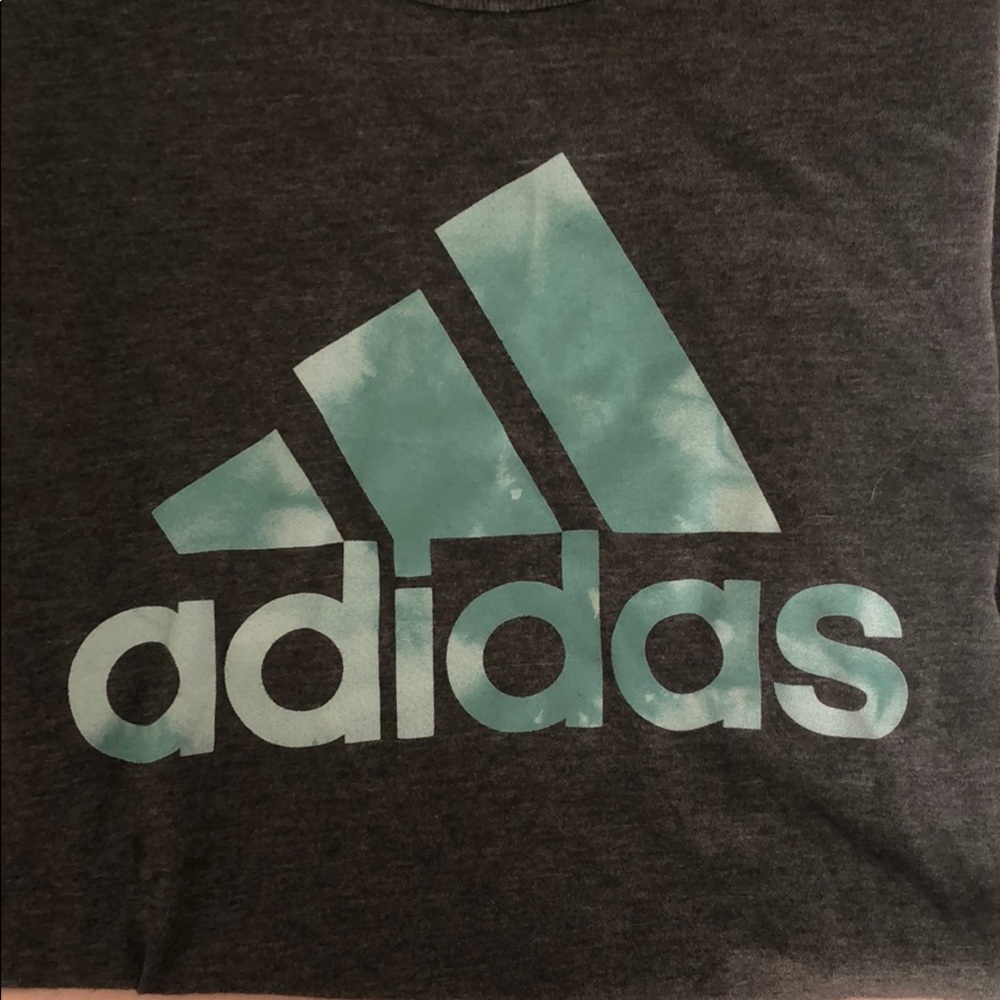 Grey and blue adidas shirt